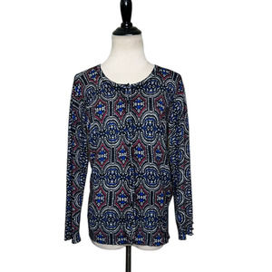 PREMISE STUDIO Multicolor Printed Button Up Long Sleeves Cardigan Size M